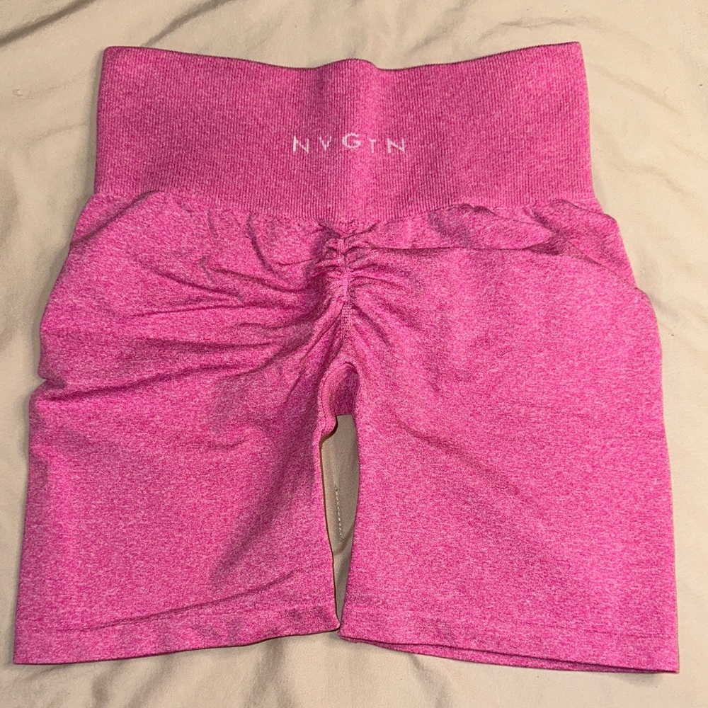 NVGTN Bubble Gum Pink Cinched Shorts